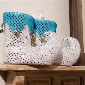 2 Christmas Elf Shoe Ornaments